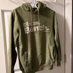 Bench Olive Green Crewneck Sweatshirt with Front Logo